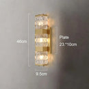 GobekUsa Crystal Rectangle Wall Lamp: Luxury Modern LED Lighting for Living Room, Bedroom, Staircase, TV Decor
