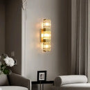 GobekUsa Crystal Rectangle Wall Lamp: Luxury Modern LED Lighting for Living Room, Bedroom, Staircase, TV Decor