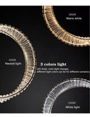 GobekUsa Crystal Ring Ceiling Lamp - Modern Luxury LED Chandelier for Master Bedroom & Living Room