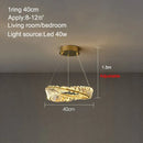 GobekUsa Crystal Ring Ceiling Lamp - Modern Luxury LED Chandelier for Master Bedroom & Living Room