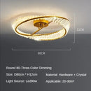 GobekUsa Crystal Ring Ceiling Lamp - Modern Luxury LED Chandelier for Master Bedroom & Living Room