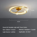 GobekUsa Crystal Ring Ceiling Lamp - Modern Luxury LED Chandelier for Master Bedroom & Living Room
