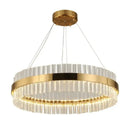 GobekUsa Crystal Ring Chandelier LED Pendant Light Fixture