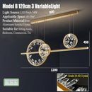 GobekUsa Crystal Ring LED Chandelier for Restaurant Dining Room Coffee Shop