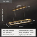 GobekUsa Crystal Ring LED Chandelier for Restaurant Dining Room Coffee Shop