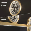 GobekUsa Crystal Ring LED Chandelier for Restaurant Dining Room Coffee Shop