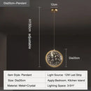 GobekUsa Crystal Ring LED Chandelier for Restaurant Dining Room Coffee Shop