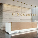 GobekUsa Crystal Ring LED Chandelier: Modern Gold Kitchen Lighting for Staircase, Simple Indoor Hanging Lamp