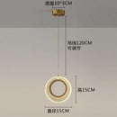 GobekUsa Crystal Ring LED Chandelier: Modern Gold Kitchen Lighting for Staircase, Simple Indoor Hanging Lamp