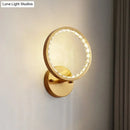 GobekUsa Modern Gold LED Wall Sconce with Clear Crystal Beads for Bedroom