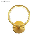 GobekUsa Modern Gold LED Wall Sconce with Clear Crystal Beads for Bedroom