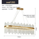 GobekUsa Crystal Rod Round Chandelier: Modern Nordic Light for Living Room, Bedroom, Dining Room, Kitchen