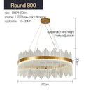 GobekUsa Crystal Rod Round Chandelier: Modern Nordic Light for Living Room, Bedroom, Dining Room, Kitchen