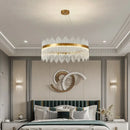 GobekUsa Crystal Rod Round Chandelier: Modern Nordic Light for Living Room, Bedroom, Dining Room, Kitchen