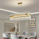 GobekUsa Crystal Rod Round Chandelier: Modern Nordic Light for Living Room, Bedroom, Dining Room, Kitchen