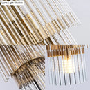 GobekUsa Modern Crystal Rod Tiered Sconce Light - 2/3 Lights, Gold Wall Mounted - Dining Room Lighting