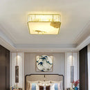 GobekUsa Crystal Round Ceiling Light - Modern Warm Bedroom Atmosphere