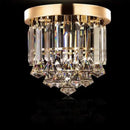 GobekUsa Crystal Round Ceiling Lights: Champagne/Clear Stainless Steel Design for Luxe Spaces