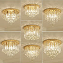 GobekUsa Crystal Round Ceiling Lights: Champagne/Clear Stainless Steel Design for Luxe Spaces