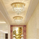 GobekUsa Crystal Round Ceiling Lights: Champagne/Clear Stainless Steel Design for Luxe Spaces
