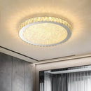 GobekUsa Crystal Round LED Ceiling Chandelier - Modern Stainless Steel Light