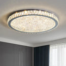 GobekUsa Crystal Round LED Ceiling Chandelier - Modern Stainless Steel Light