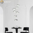 GobekUsa Crystal Sand Staircase Chandelier-Living, Dining, Bedroom LED Decorative Light