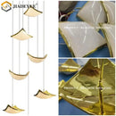 GobekUsa Crystal Sand Staircase Chandelier-Living, Dining, Bedroom LED Decorative Light