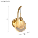 GobekUsa Modern LED Wall Mount Light in Gold with Crystal Shade - Perfect for Great Room Lighting