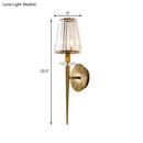 GobekUsa Modern Conical Wall Sconce in Gold with Clear Crystal and Metal - Perfect for Living Room Lighting