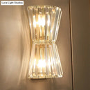GobekUsa Modern Clear Crystal Shade Wall Mounted Light with 2 Heads – Stylish Corridor Lighting Fixture