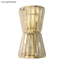 GobekUsa Modern Clear Crystal Shade Wall Mounted Light with 2 Heads – Stylish Corridor Lighting Fixture