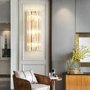 GobekUsa Contemporary Gold Wall Sconce with Crystal Shade - Modern 3-Light Flush Mount