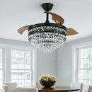 GobekUsa Gold Smart Ceiling Fan Chandelier with LED Lights, 6 Speeds, 3 Heads