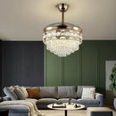 GobekUsa Gold Smart Ceiling Fan Chandelier with LED Lights, 6 Speeds, 3 Heads