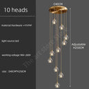 GobekUsa Crystal Stainless Steel Staircase LED Chandelier for Modern Luxury Interiors