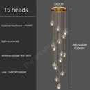 GobekUsa Crystal Stainless Steel Staircase LED Chandelier for Modern Luxury Interiors