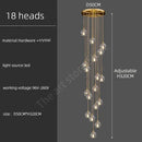 GobekUsa Crystal Stainless Steel Staircase LED Chandelier for Modern Luxury Interiors