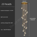 GobekUsa Crystal Stainless Steel Staircase LED Chandelier for Modern Luxury Interiors