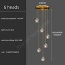 GobekUsa Crystal Stainless Steel Staircase LED Chandelier for Modern Luxury Interiors