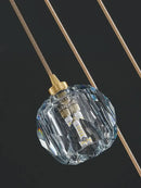 GobekUsa Crystal Stainless Steel Staircase LED Chandelier for Modern Luxury Interiors