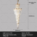 GobekUsa Crystal Stair Chandelier: Modern Duplex Villa Light Luxury for Elegant Living Rooms
