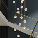 GobekUsa Crystal Stair Football Shaped Chandelier with G9 Lights