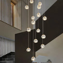 GobekUsa Crystal Stair Football Shaped Chandelier with G9 Lights