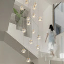 GobekUsa Crystal Stair Football Shaped Chandelier with G9 Lights