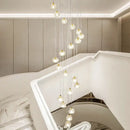 GobekUsa Crystal Stair Football Shaped Chandelier with G9 Lights