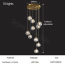 GobekUsa Crystal Stair Football Shaped Chandelier with G9 Lights