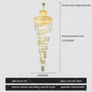 GobekUsa Crystal Stair Long Chandelier - Simple Modern Design for Duplex Villa Living Room