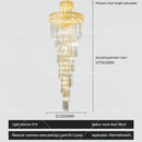 GobekUsa Crystal Stair Long Chandelier - Simple Modern Design for Duplex Villa Living Room