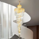 GobekUsa Crystal Stair Long Chandelier - Simple Modern Design for Duplex Villa Living Room
